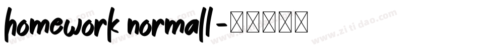 homework normal1字体转换